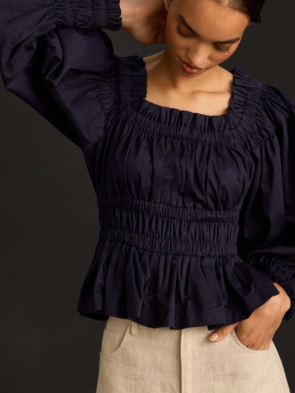 Elegant Navy Women's Top
